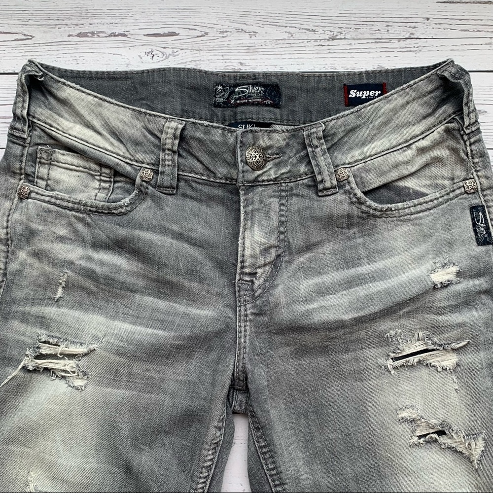 SILVER JEANS SUKI mid ankle length slim fit size 28